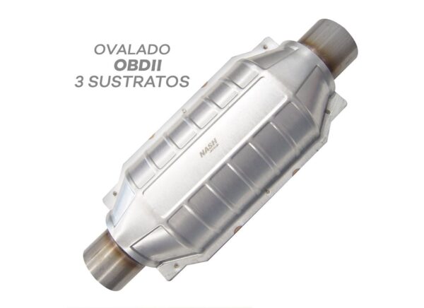NHC9005XL.NHC9006XL,NHC9009XL Convertidor Ovalado OBDII 3 sustratos, Cople: 2 1/2"